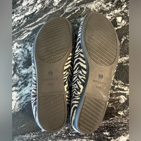 Rothy’s navy Zebra loafers 10.5 - Picture 3 of 5